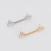MULTI CZ TIARA CROWN 316L SURGICAL STEEL NIPPLE RING